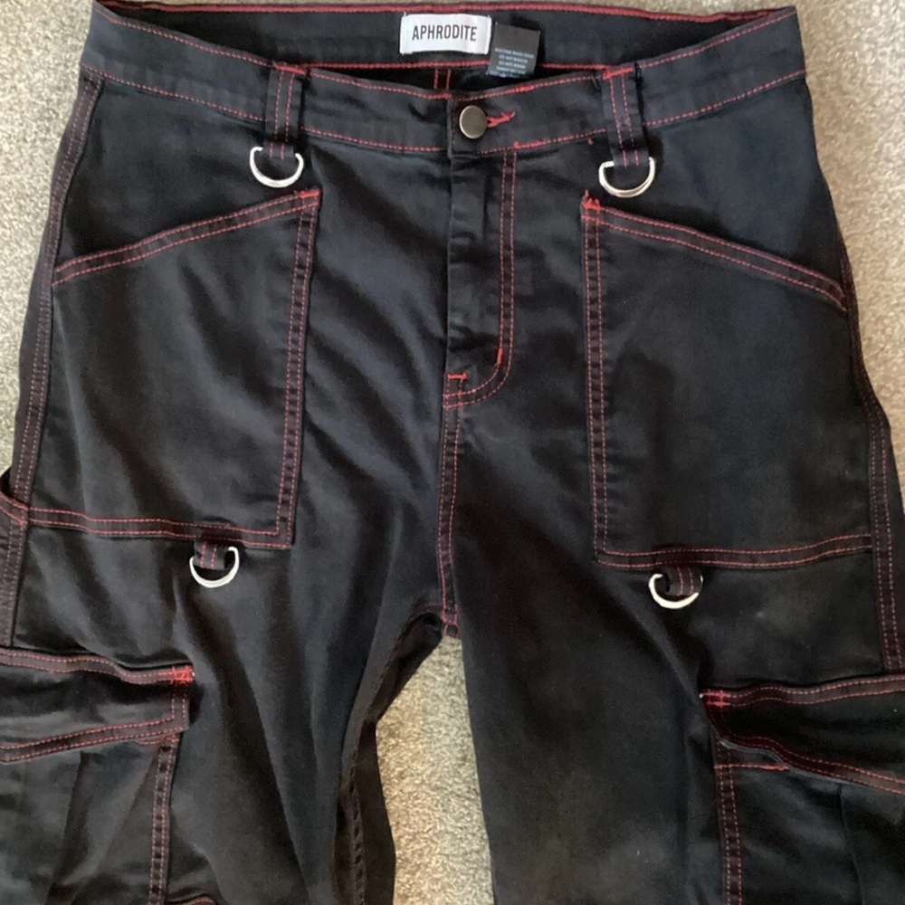 Aphrodite Womens RAVE GOTH Black Cargo Pants Size 5